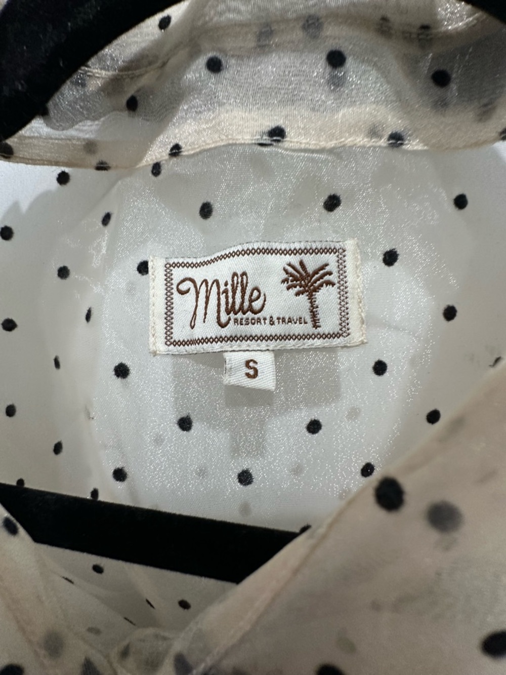 Mille Greta Sheer Tie Neck by Anthropologie Blouse SZ S - Picture 5 of 8